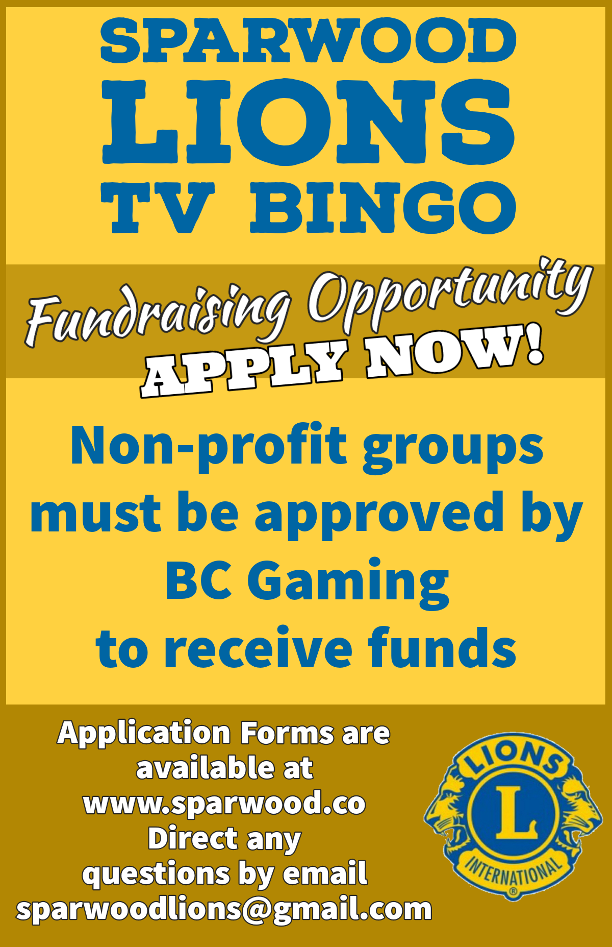 Sparwood Lions TV Bingo